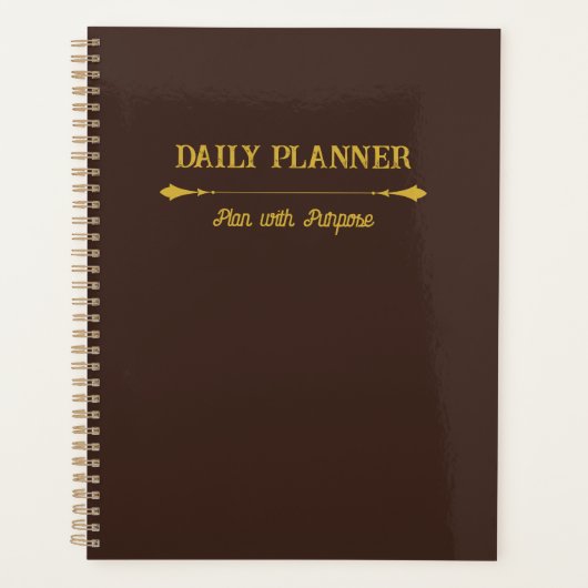 Planificateur Espresso Gold Minimaliste (Devant)