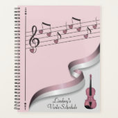 Planificateur et programmateur musical violet rose (Devant)