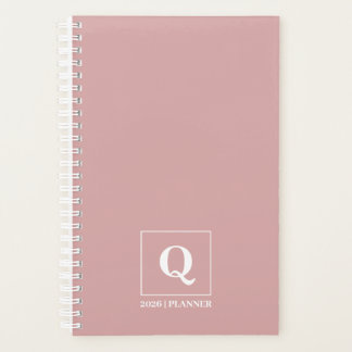 Planificateur Féminin Minimaliste Rose Poussiéreux