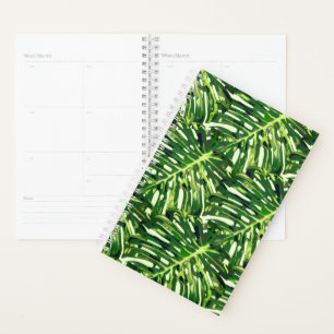 Planificateur Feuille Tropical Vert