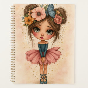 Planificateur Fille Ballerine Fleurie
