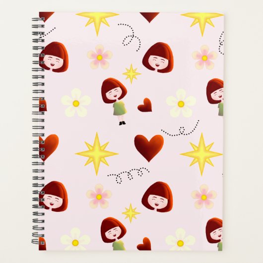 Planificateur Fille Floral Mignon (Devant)