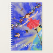 Planificateur Fille Heureuse avec Oiseaux (Devant)