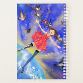 Planificateur Fille Heureuse avec Oiseaux (Dos)