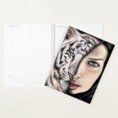 Planificateur fille tigre blanc (Devant avec enveloppe)