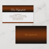 Planificateur financier 2 de carte de visite (Devant / Derrière)