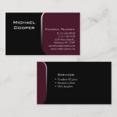 Planificateur financier de carte de visite (Devant / Derrière)