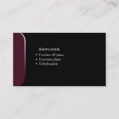 Planificateur financier de carte de visite (Dos)