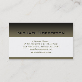 Planificateur financier de carte de visite