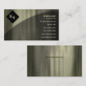 Planificateur financier de monogramme - carte de (Devant / Derrière)