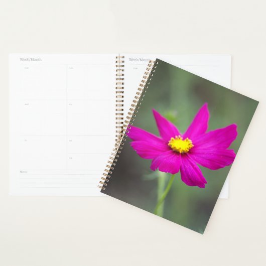 Planificateur Fleur Rose (Devant avec enveloppe)