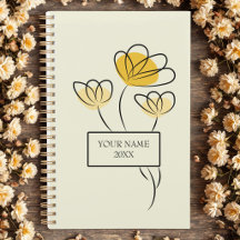 Planificateur Fleur Simple Minimaliste