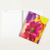 Planificateur Fleurs roses 2024 (Devant avec enveloppe)