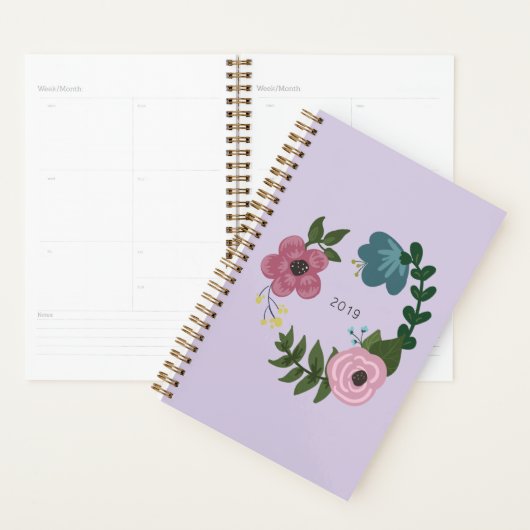 Planificateur Floral 2019 (Devant avec enveloppe)