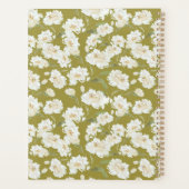 Planificateur floral à la crème jaune vert (Dos)