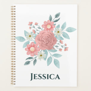 Planificateur floral à l'aquarelle
