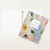 Planificateur floral abstrait doux (Devant avec enveloppe)