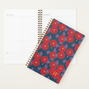 Planificateur floral automnal éclaboussant