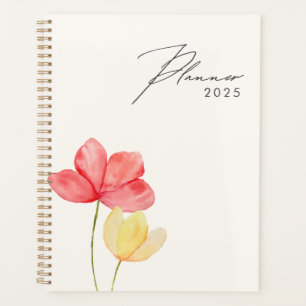 Planificateur floral moderne minimal simple 2025