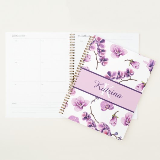 Planificateur floral monogrammé (Devant avec enveloppe)