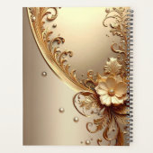 Planificateur floral orné doré (Dos)