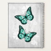 Planificateur floral papillon turquoise (Dos)