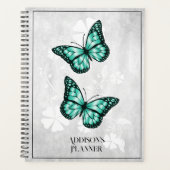 Planificateur floral papillon turquoise (Devant)
