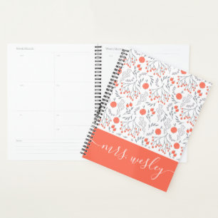 Planificateur floral pour enseignant 