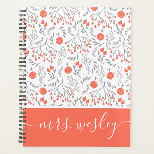 Planificateur floral pour enseignant  (Devant)