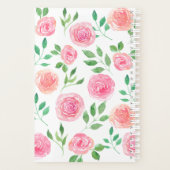 Planificateur floral rose personnalisé (Dos)
