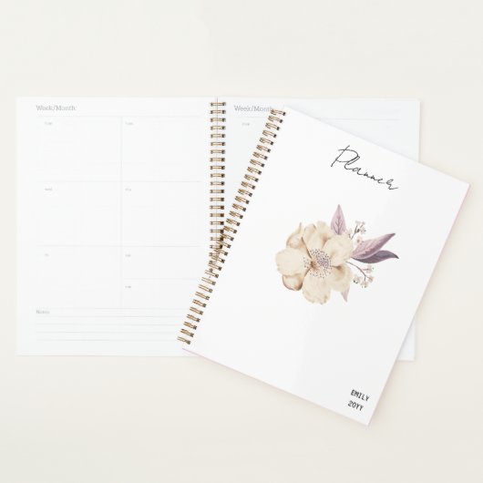 Planificateur floral simple (Devant avec enveloppe)