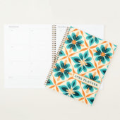 Planificateur floral turquoise et Tangerine du mil (Devant avec enveloppe)