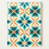 Planificateur floral turquoise et Tangerine du mil (Dos)
