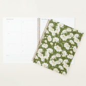 Planificateur floral vert olive (Devant avec enveloppe)