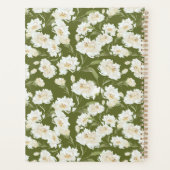 Planificateur floral vert olive (Dos)