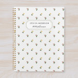 Planificateur Floral vintage<br><div class="desc">Carnet de planificateur personnalisé avec motif floral élégant et nom personnalisé.</div>