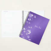 Planificateur floral violet élégant (Devant avec enveloppe)