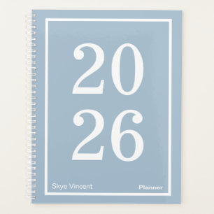 Planificateur grand format bleu poussiéreux pour l