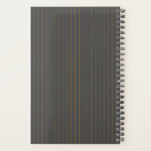 Planificateur Gris avec Rayures Orange (Dos)