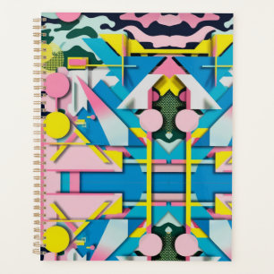 Planificateur Hebdomadaire Abstrait Camo Pastel Né