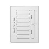 Planificateur hebdomadaire de bureau bloc-notes (Tourné)