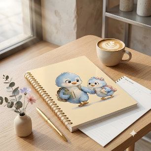Planificateur hebdomadaire joli petit oiseau bleu