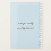 planificateur hebdomadaire/mensuel (Dos)