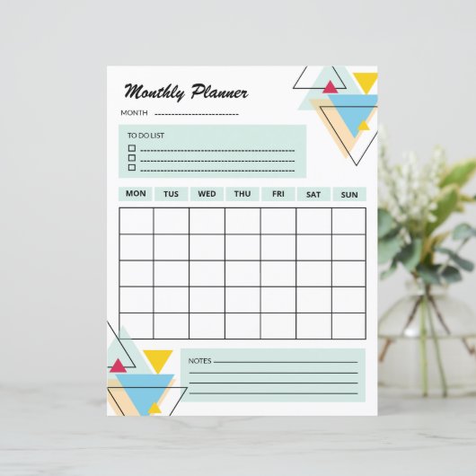 Planificateur hebdomadaire | Modèle du planificate (Debout devant)