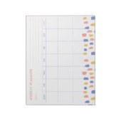 Planificateur Hebdomadaire Moderne | Bloc-Notes Ab (Tourné)