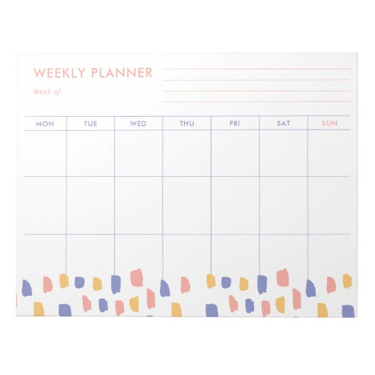 Planificateur Hebdomadaire Moderne | Bloc-Notes Ab (Devant)