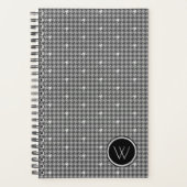 Planificateur Houndstooth Gris avec Accent Argenté (Devant)