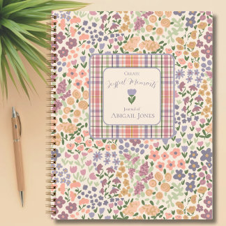 Planificateur Journal Floral à Carreaux pour Créer