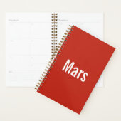 Planificateur Mars (Devant avec enveloppe)