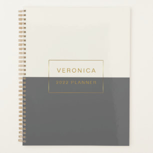 Planificateur mensuel/hebdomadaire gris moderne 20